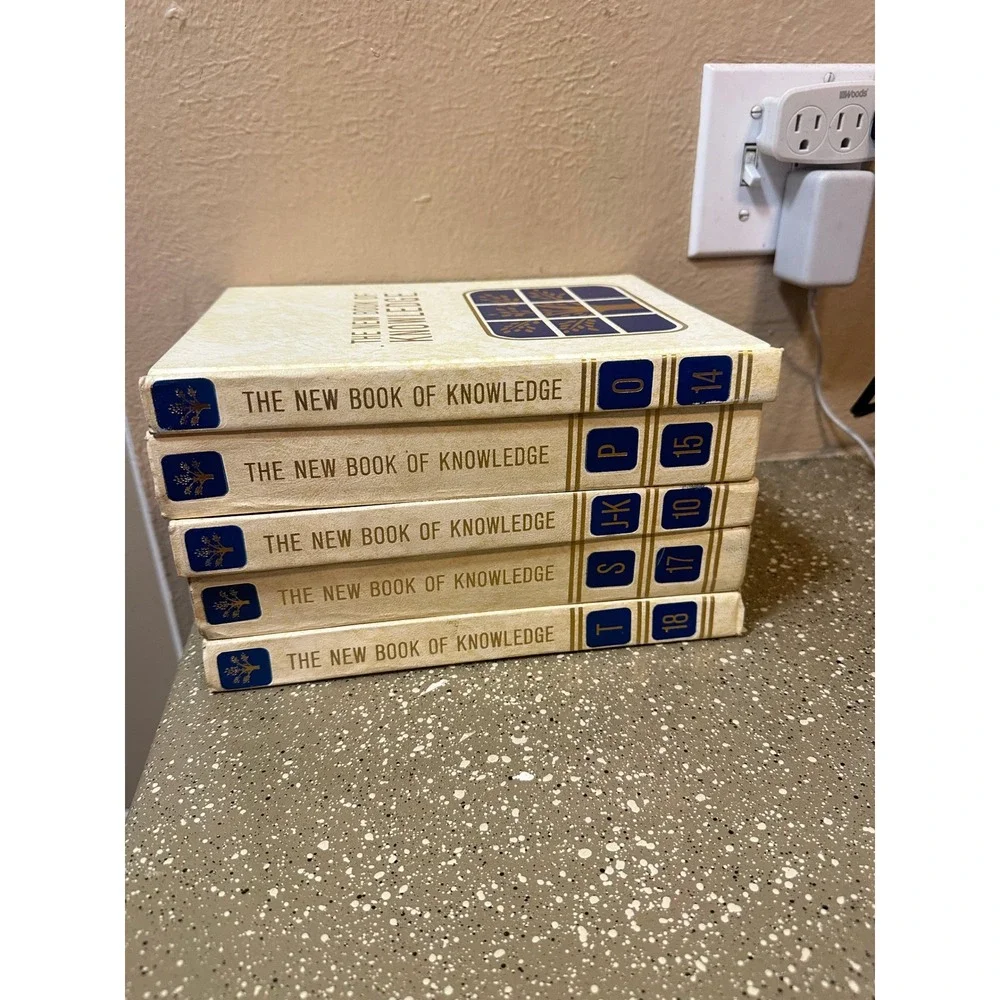 Vintage The New Book of Knowledge‎ Encyclopedia Lot of 5 | J–T Letters | 1960s